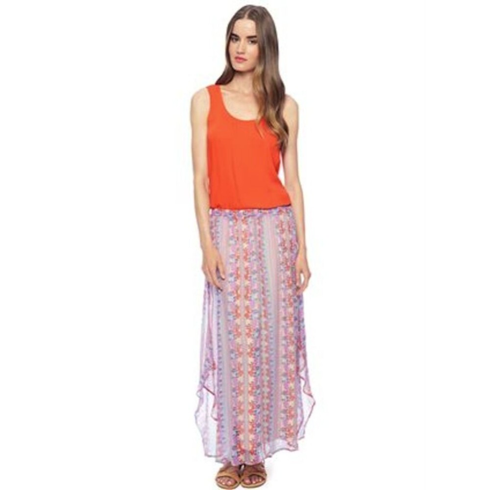 Ella Moss Meadow Floral Silk Skirt